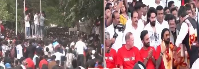 या चेंगराचेंगरीचे काही हृदयविदारक फोटो समोर आले आहेत. मोठ्या संख्येने गर्दी झाल्यामुळे लोकांना श्वास घेण्यासही अडचण येत होती. चेंगराचेंगरीत काही काही लोकांना तुडवण्यात आले आहे. त्यामुळे यात अनेकजण जखमी झाले आहेत. 