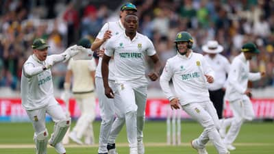 WTC Final SA vs AUS : ऑस्ट्रेलियाचा डाव पहिल्याच दिवशी 212 धावांवर आटोपला, रबाडाचा सुपर पंच