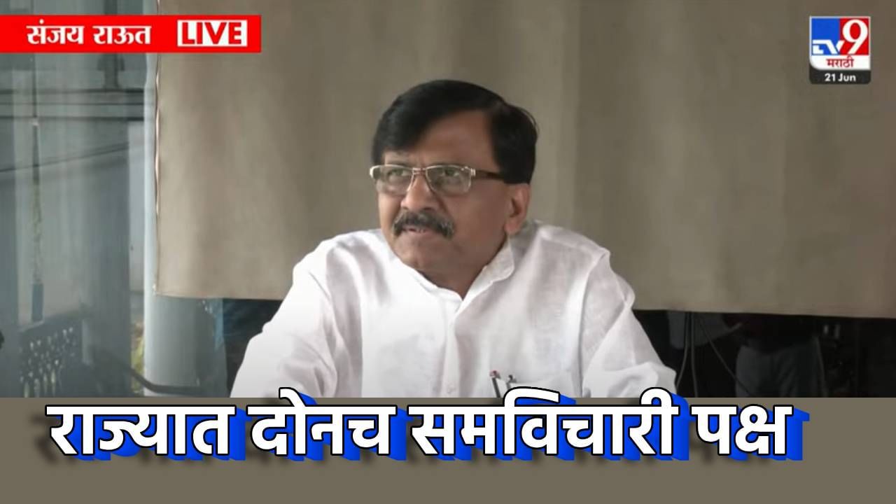Sanjay Raut : राज्यात दोनच समविचारी पक्ष; संजय राऊतांच्या विधानाने उंचावल्या भुवया, महाविकास आघाडीला तडे? भवितव्य काय पुढे? Sanjay Raut : राज्यात दोनच समविचारी पक्ष; संजय राऊतांच्या विधानाने उंचावल्या भुवया, महाविकास आघाडीला तडे? भवितव्य काय पुढे?
