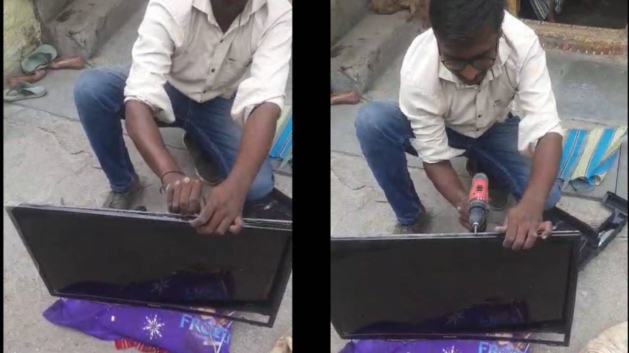 पावसाळ्यात अनेकदा हे छोटे साप नाल्याच्या ठिकाणी, ओलाव्याच्या ठिकाणी दिसतात. परभणीतीली दुबाकर यांच्या घरातील टीव्हीमध्ये हा छोटासा साप कसा शिरला, हा कुतुहलाचा विषय आहे. सर्पमित्राच्या मदतीने त्यांनी या सापाच्या पिल्लाची सुटका केली आहे. 
