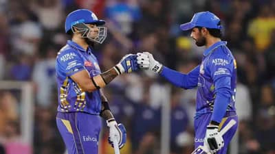 PBKS vs MI : तिलक-सूर्यकुमारची निर्णायक खेळी, पंजाबसमोर 204 धावांचं आव्हान, कोण जिंकणार?