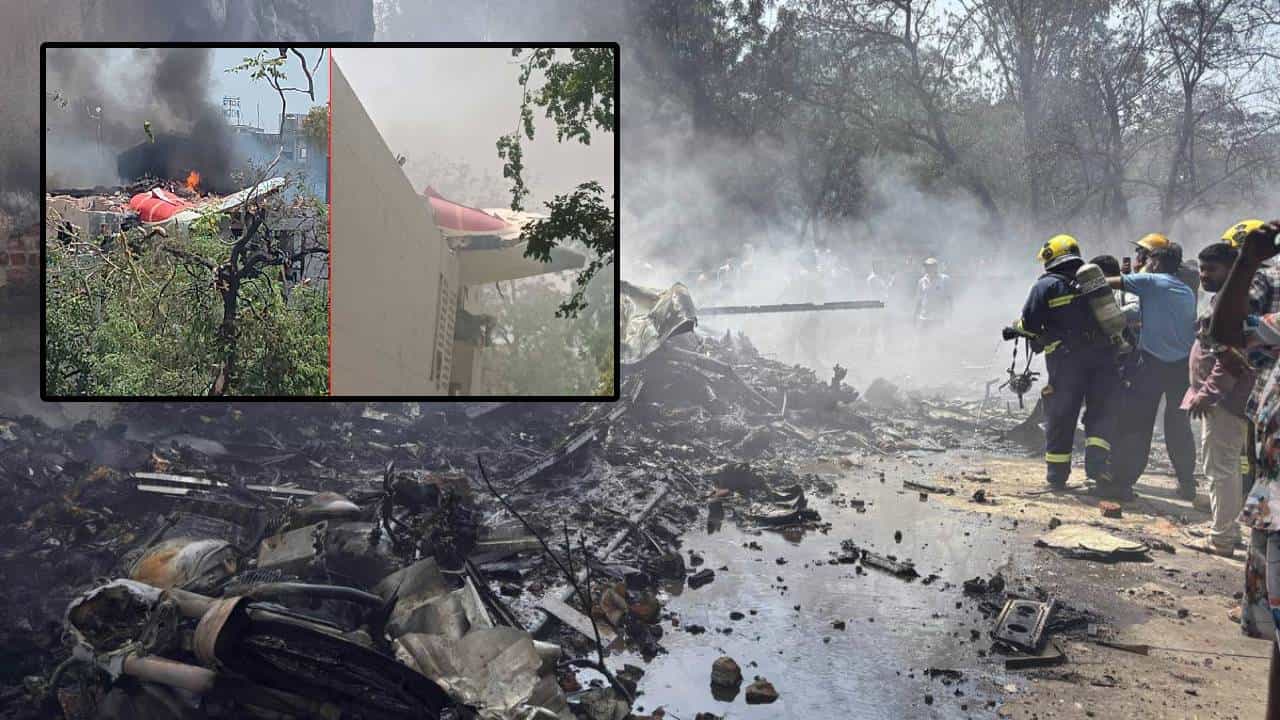 Air India Plane Crash : एअर इंडियाचं विमान कोसळतानाचा थरारक VIDEO समोर, दृश्य बघताच म्हणाल...