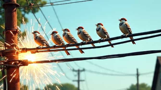 पक्ष्यांना विजेचा धक्का का बसत नाही? जाणून घ्या नेमकं कारण?