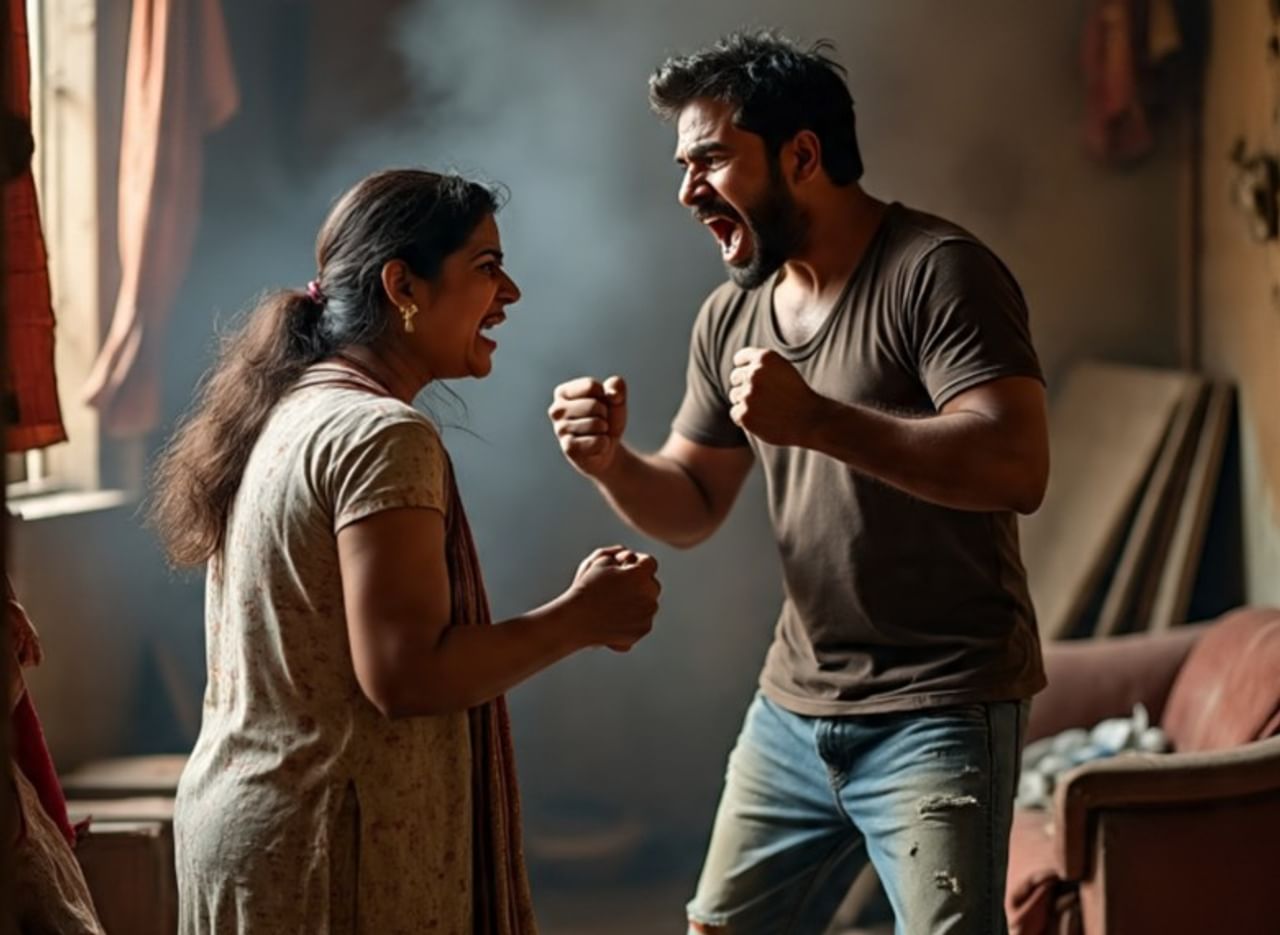 सांगलीत कौटुंबिक वादातून पतीने पत्नीचा झोपेत असतानाच लाकडी दांडक्याने डोक्यात बेदम मारहाण करून निर्घुण खून केल्याची धक्कादायक घटना उघडकीस आली.सदर खुनाची घटना ही आज (26 जून) पहाटे चार वाजण्याच्या सुमारास घडली. सकाळी हा प्रकार उघडकीस आला आहे. संशयित पतीने 8 आणि 10 वर्षांच्या दोन मुलांसह घटनास्थळावरून पलायन केले. (सांकेतिक फोटो- फोटो सौजन्य- मेटा एआय) 