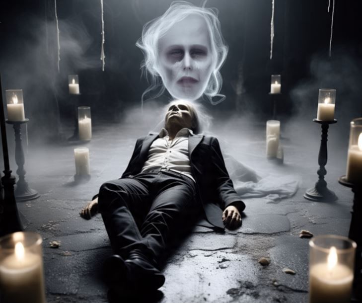 अकाली मृत्यू झाल्यानंतर आत्म्याचे काय होते? असा प्रश्न अनेकांना पडतो. गरुड पुराणात याबाबत सांगण्यात आलंय. (फोटो सौजन्य- मेटा एआय)