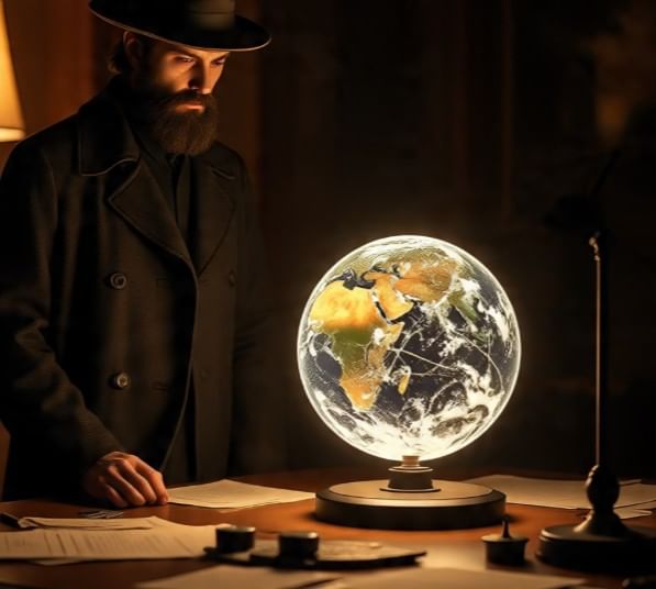 त्यांनी त्यांच्या एका कवितेत आगीच्या गोळ्यांचा उल्लेख केलेला आहे. आगीचे हे गोळे अंतराळातून येतील यामुळे पृथ्वीवर मोठं संकट येऊ शकतं, असं भाकीत वर्तवलं जातं. (सांकेतिक फोटो, फोटो सौजन्य- मेटा एआय)