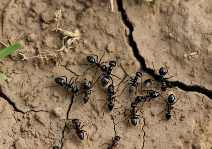 ज्योतिषशास्त्रानुसार घरात काळ्या रंगाच्या मुंग्या दिसणं हे शुभ मानलं जातं. अशा मुंग्या दिसणं हे सुख आणि समृद्धीचं येणार असल्याचे संकेत आहेत, असे बोलले जाते. (सांकेतिक फोटो, फोटो सौजन्य- मेटा एआय)