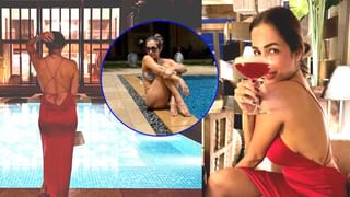 बॅकलेस रेड ड्रेस अन् दिसला तो टॅटू, मलायकाच्या नव्या फोटोंची तुफान चर्चा!