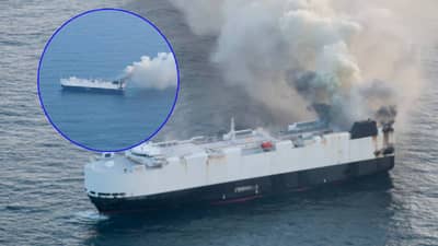 अखेर 3000 कार घेऊन जाणारं महाकाय जहाज बुडालं; मॉर्निंग मिडासचं अस्तित्व संपलं!