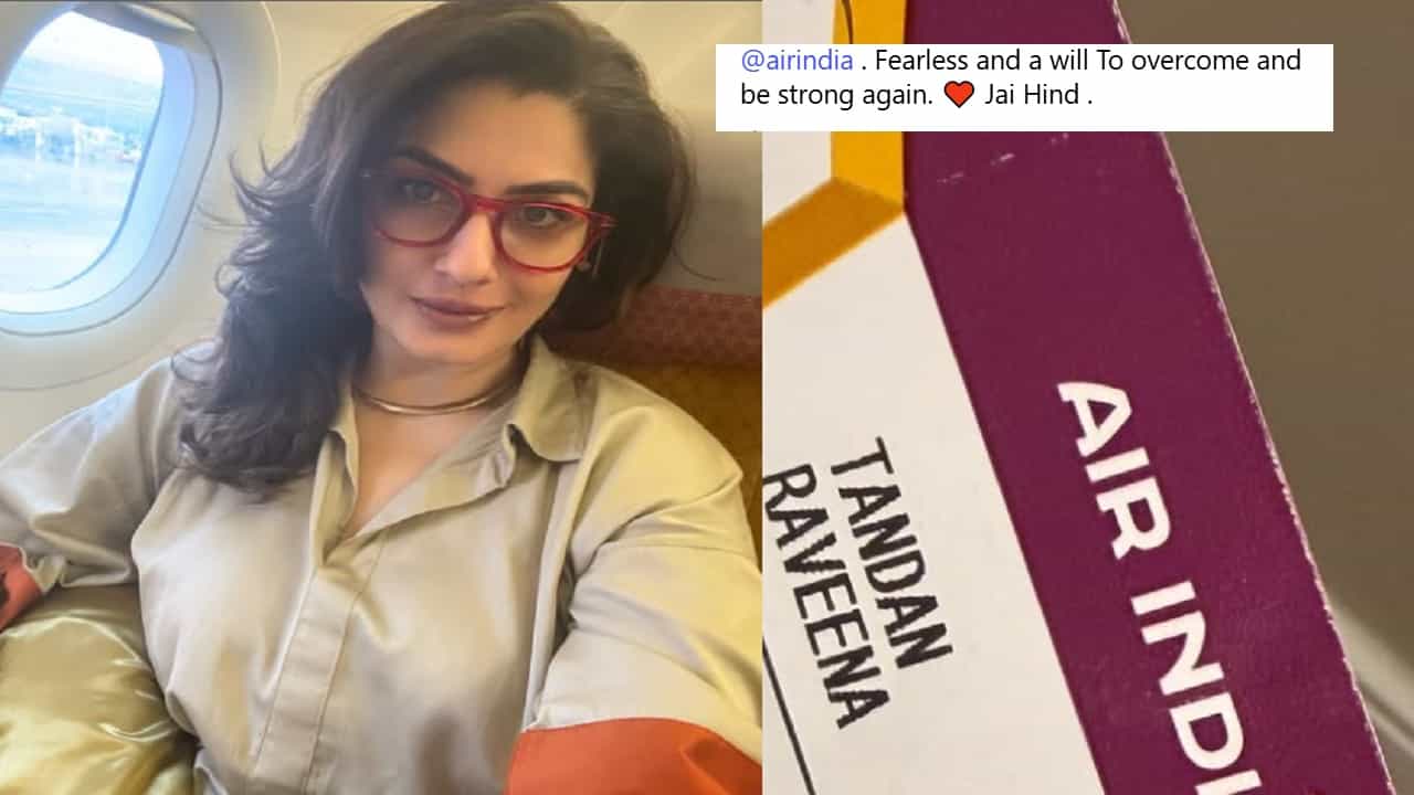 अहमदाबाद अपघातानंतर रवीना टंडनचा एअर इंडियाच्या विमानातून प्रवास; शेअर केली विमानातील सध्याची परिस्थिती