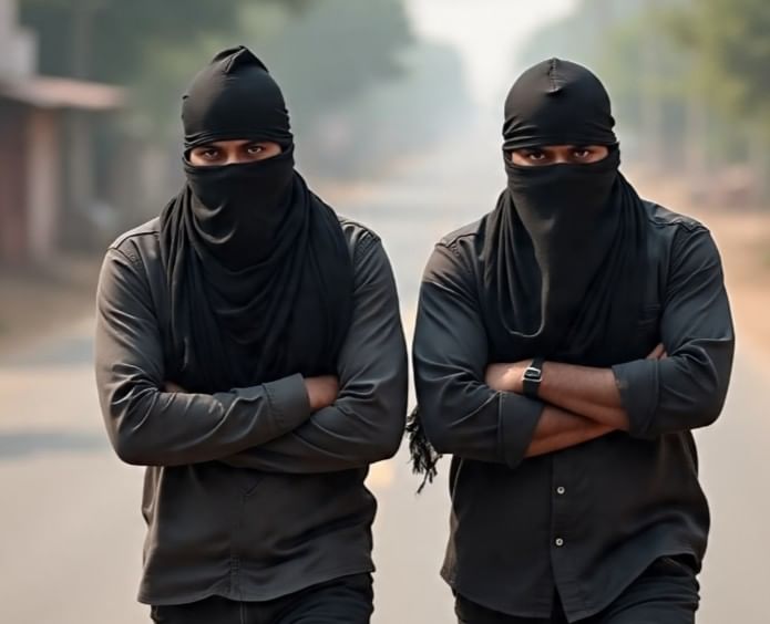 त्यावेळेस एका वाहनावर दोन युवक आले. त्यांनी कोयत्याचा धाक दाखवून जबरदस्तीने त्यांच्या अंगावरील सोन्याचे दागिने काढले. तसेच एका अल्पवयीन मुलीवर अत्याचार केल्याची धक्कादायक घटना घडली आहे. (सांकेतिक फोटो, फोटो सौजन्य- मेटा एआय)