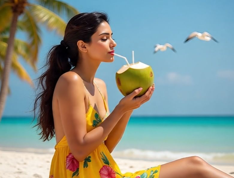 नारळपाळी हे कधी कधी सर्दी-खोकल्याचेही कारण ठरू शकते. त्यामुळे योग्य ती खबरदारी घेऊनच नारळपाणी प्यायला हवे. (सांकेतिक फोटो, फोटो सौजन्य- मेटा एआय)