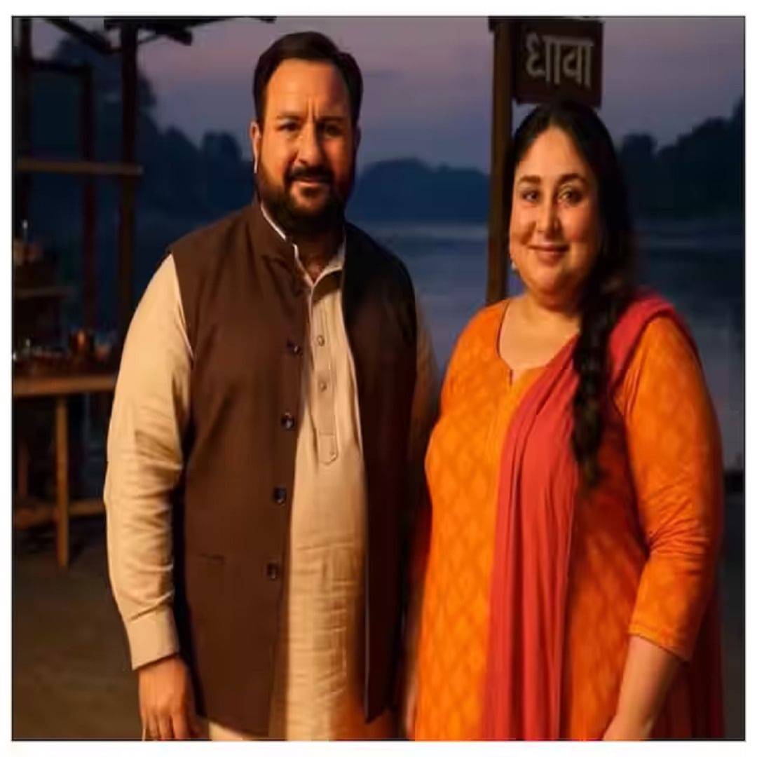 अभिनेता सैफ अली खान आणि अभिनेत्री करीना कपूर रॉयल आयुष्य जगतात. वजन वाढल्यानंतर करीना आणि सैफ कसे दिसतील ते AI फोटोमध्ये दिसत आहे. 