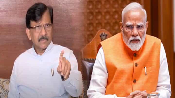 Sanjay Raut : ...आमचं मोदींसारखं नाही, हिंदी भाषा सक्तीवरून संजय राऊतांचा पंतप्रधानांना खोचक टोला Sanjay Raut : ...आमचं मोदींसारखं नाही, हिंदी भाषा सक्तीवरून संजय राऊतांचा पंतप्रधानांना खोचक टोला