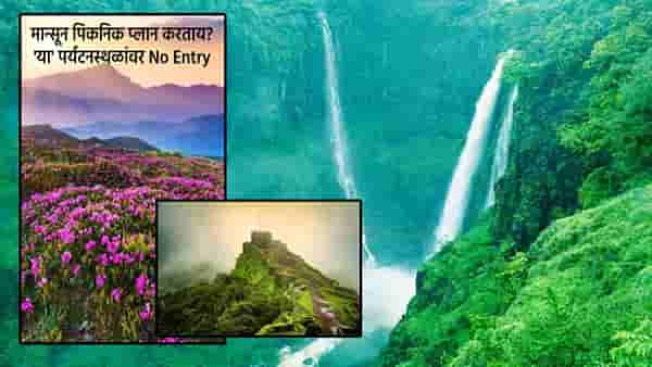 Maharatra Rain : तुम्ही मान्सून पिकनिक प्लान करताय? ‘या’ पर्यटनस्थळांवर 2 महिने No Entry, कारण…