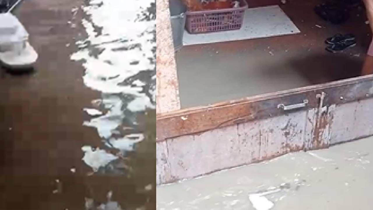 मीरा भाईंदरमधील उत्तनमध्ये समुद्र खवळलेला असून उंचच उंच लाटा किनाऱ्यावर आदळत आहेत.या जोरदार लाटांमुळे किनाऱ्यालगत राहणाऱ्या मच्छीमारांच्या घरांमध्ये पाणी शिरलं आहे.काही ठिकाणी समुद्राच्या लाटा थेट घरांच्या हॉलमध्ये घुसल्याने मोठं नुकसान झालं आहे.स्थानिक प्रशासनाकडून सतर्कतेचा इशारा देण्यात आला आहे.