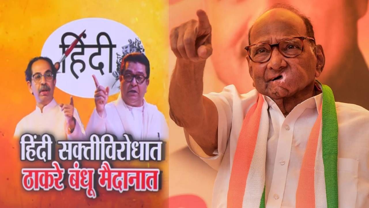 Sharad Pawar : काही चुकीचं नाही तर सरकारनं... ठाकरे बंधूंच्या हिंदी सक्तीविरोधी भूमिकेला पवारांचा पाठिंबा