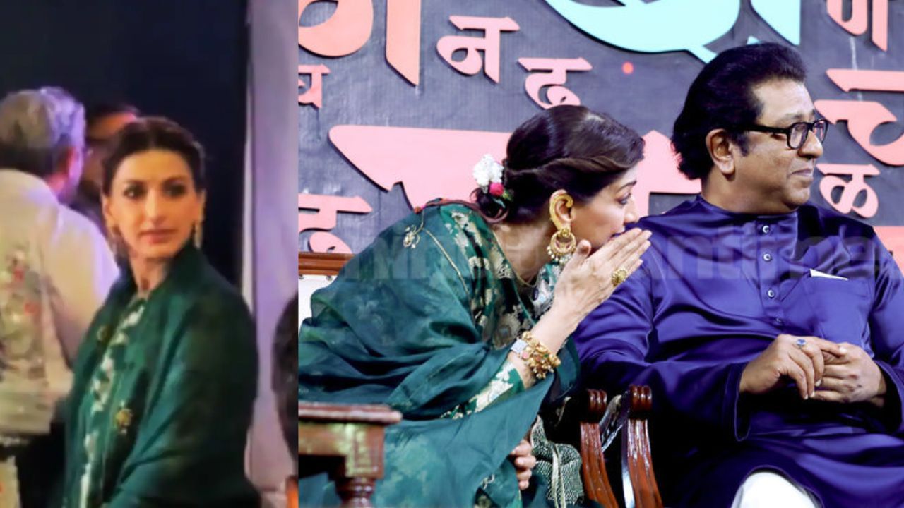 Sonali Bendre : राज ठाकरेंसोबतच्या व्हायरल व्हिडीओवर सोनाली बेंद्रेने सोडलं मौन, म्हणाली..