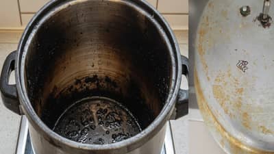 प्रेशर कुकरवरील हट्टी डाग जाता जात नाहीये? तर या 3 ट्रिक्सच्या मदतीने काही मिनिटांत करा दूर