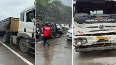 Accident: मुंबई-पुणे एक्सप्रेसवेवर भीषण अपघात! कंटेनरने 20 वाहनांना उडवलं, 4 जणांचा मृत्यू