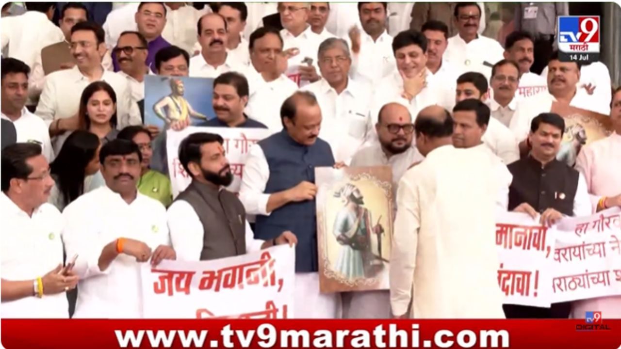 Mahayuti News : विधानभवनाच्या पायऱ्यांवर सत्ताधाऱ्यांचा जल्लोष; खुद्द अजितदादांनी दिल्या विजयोत्सवाच्या घोषणा