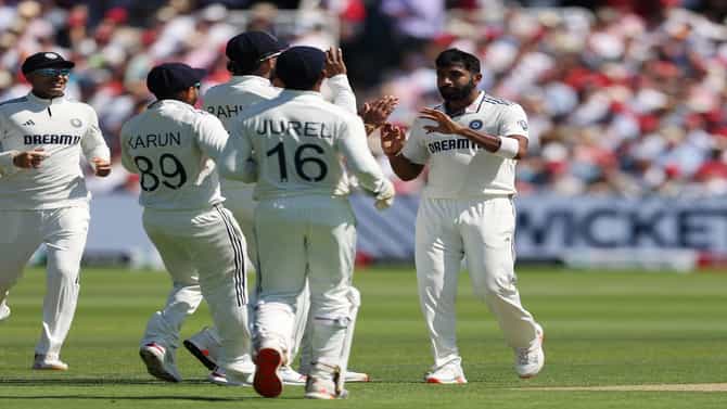 ENG vs IND : जसप्रीत बुमराहचा पंजा, इंग्लंड 387 रन्सवर ऑलआऊट