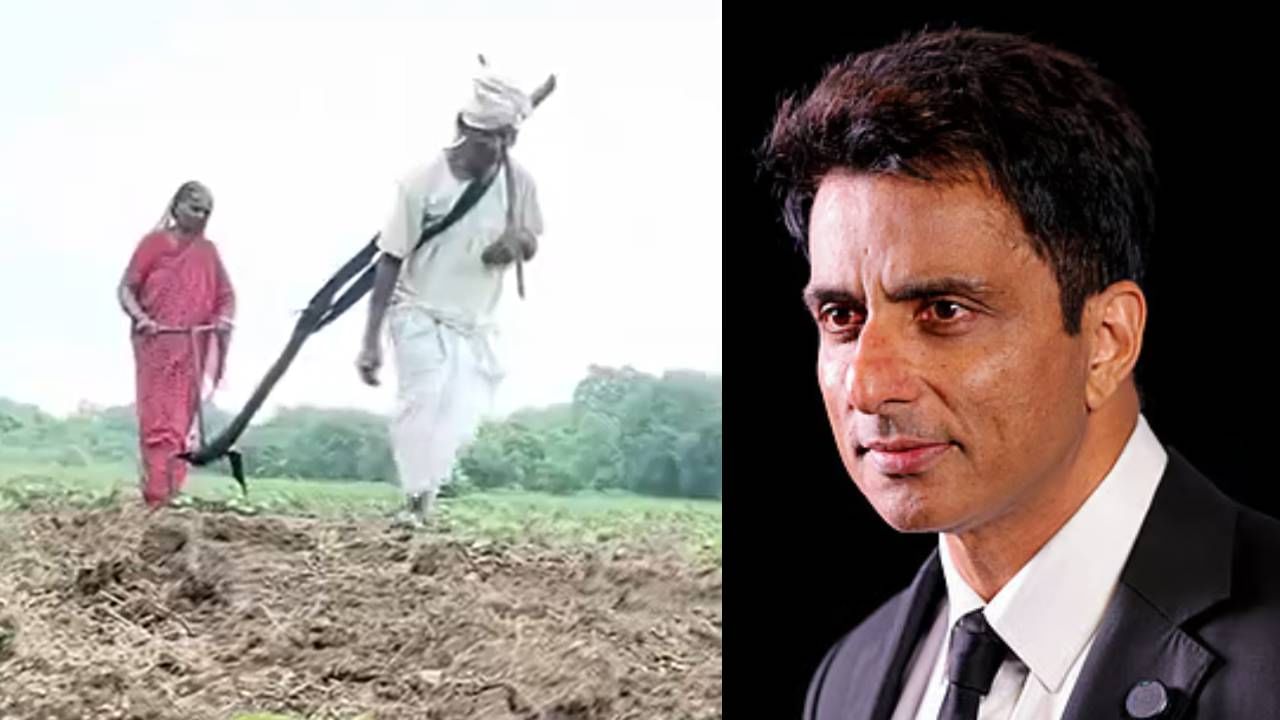 लातूरच्या वृद्ध बळीराजानं स्वत:लाच जुंपलं औताला; Video पाहताच सोनू सूद धावला मदतीला लातूरच्या वृद्ध बळीराजानं स्वत:लाच जुंपलं औताला; Video पाहताच सोनू सूद धावला मदतीला