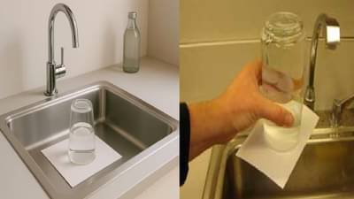 सुट्टीवर जात आहात? सिंकमध्ये ग्लास आणि कागद ठेवा, परतल्यानंतर झालेला फायदा लक्षात येईल