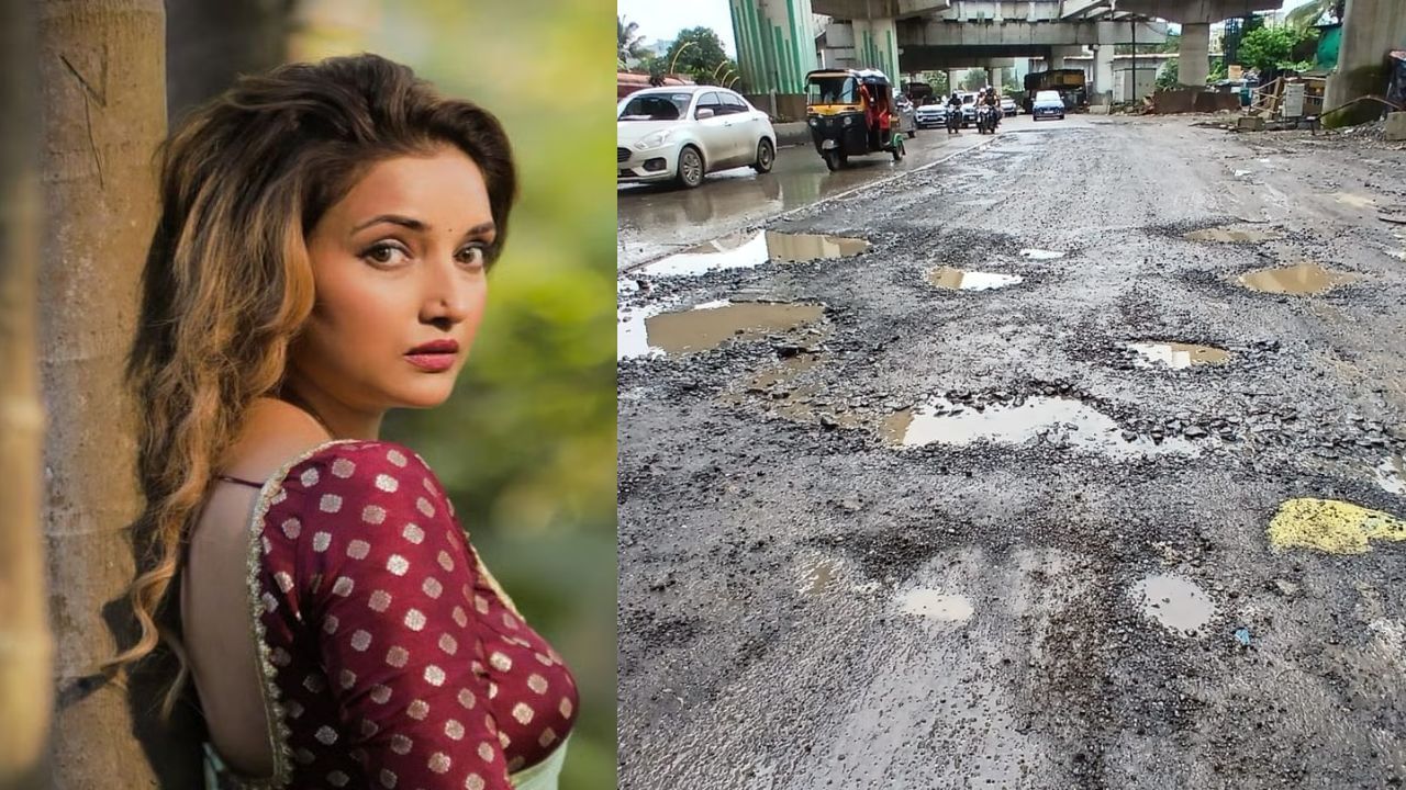 घोडबंदर रस्त्याच्या दुरावस्थेमुळे अभिनेत्री रुपाली भोसले संतापली, सरकारला विचारले खडे सवाल