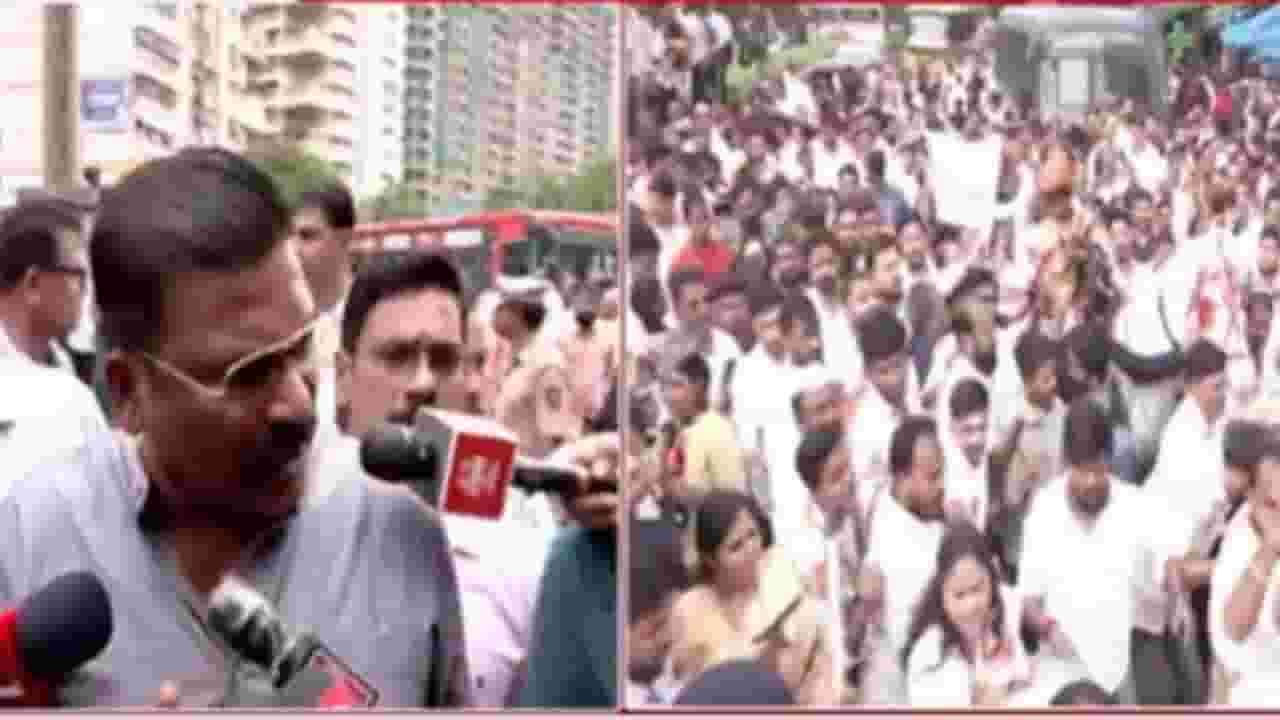 Mira Bhayandar MNS Morcha : हा सत्तेचा माज.. ; पोलिसांनी मनसेच्या संतोष धुरींना ताब्यात घेतलं