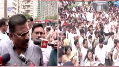 Mira Bhayandar MNS Morcha : हा सत्तेचा माज.. ; पोलिसांनी मनसेच्या संतोष धुरींना ताब्यात घेतलं