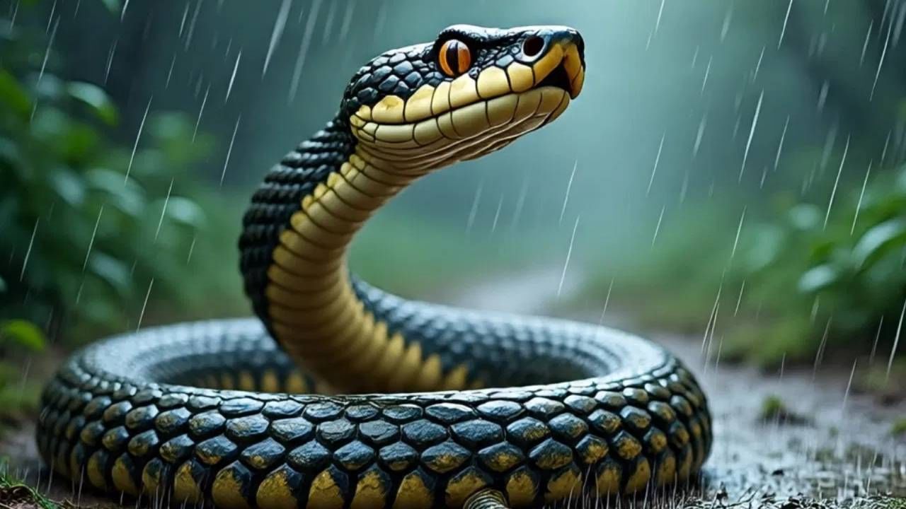 पावसाळा हा सापांचा प्रजनन काळ देखील असते. पावसामुळे आर्द्रता वाढल्याने सापांच्या प्रजननसाठी योग्य काळ मानला जातो. त्यामुळे साप या काळात बाहेर दिसतात. (Photo: Meta)