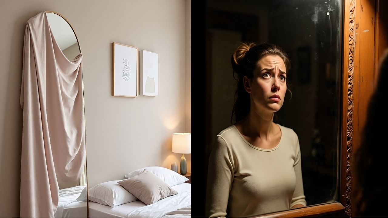 तुमच्या बेडरुममध्येही आरसा आहे? झोपण्याआधी तो कपड्याने झाका, अन्यथा कुटुंबावर येऊ शकतं आजारपणाचं संकट