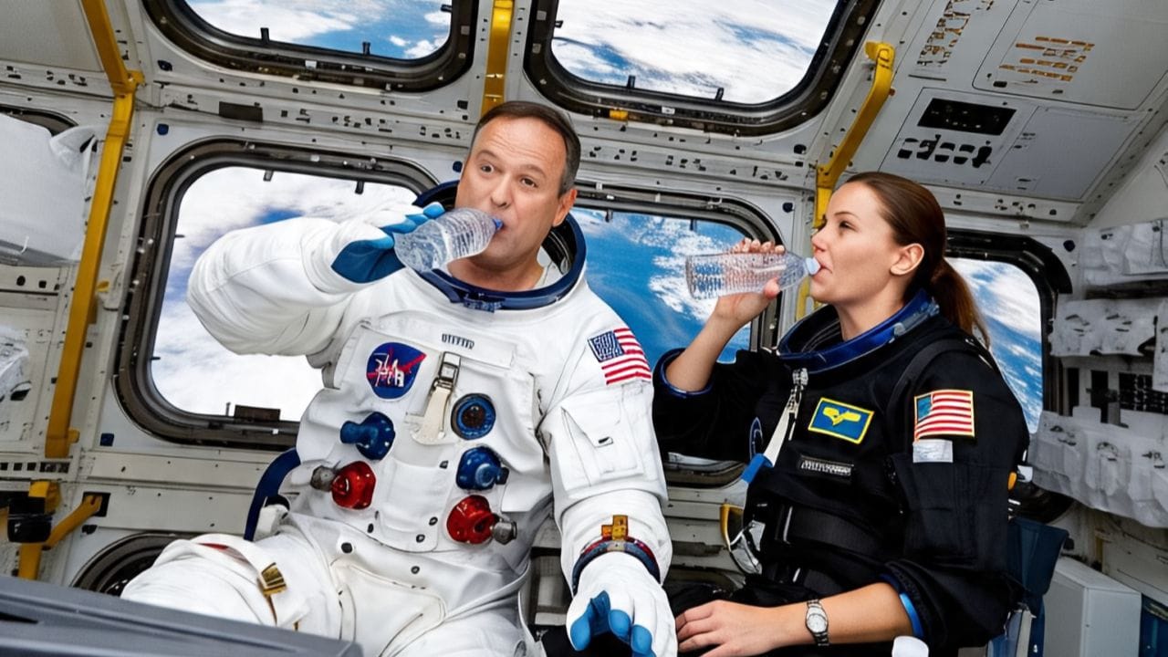 पृथ्वीवरून अंतराळात जास्त पाणी नेता येत नाही, कारण पाणी हा जड पदार्थ आहे, यासाठी भरपूर ऊर्जा लागते. त्यामुळे पाण्याच्या जागी जास्त वैज्ञानिक उपकरणे पाठवली जातात.