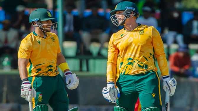 ZIM vs SA : दक्षिण आफ्रिकेची विजयी सलामी, झिंबाब्वेचा 5 विकेट्सने धुव्वा