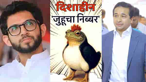 उंची पेंग्विनसारखी, चाल बदकासारखी... ठाकरे गट आक्रमक, म्हणाले जुहूचा निब्बर...