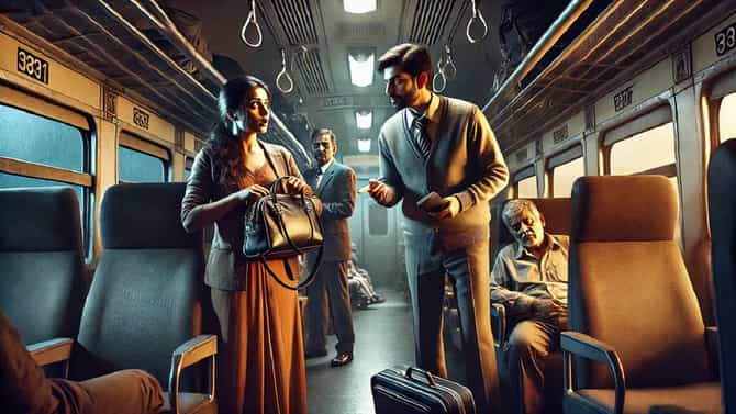 ट्रेनच्या AC कोचमध्ये झोपलेले नवरा - बायको, GRP ने विचारलं, काय करत होते? सत्य समोर येताच गाडीत माजली खळबळ