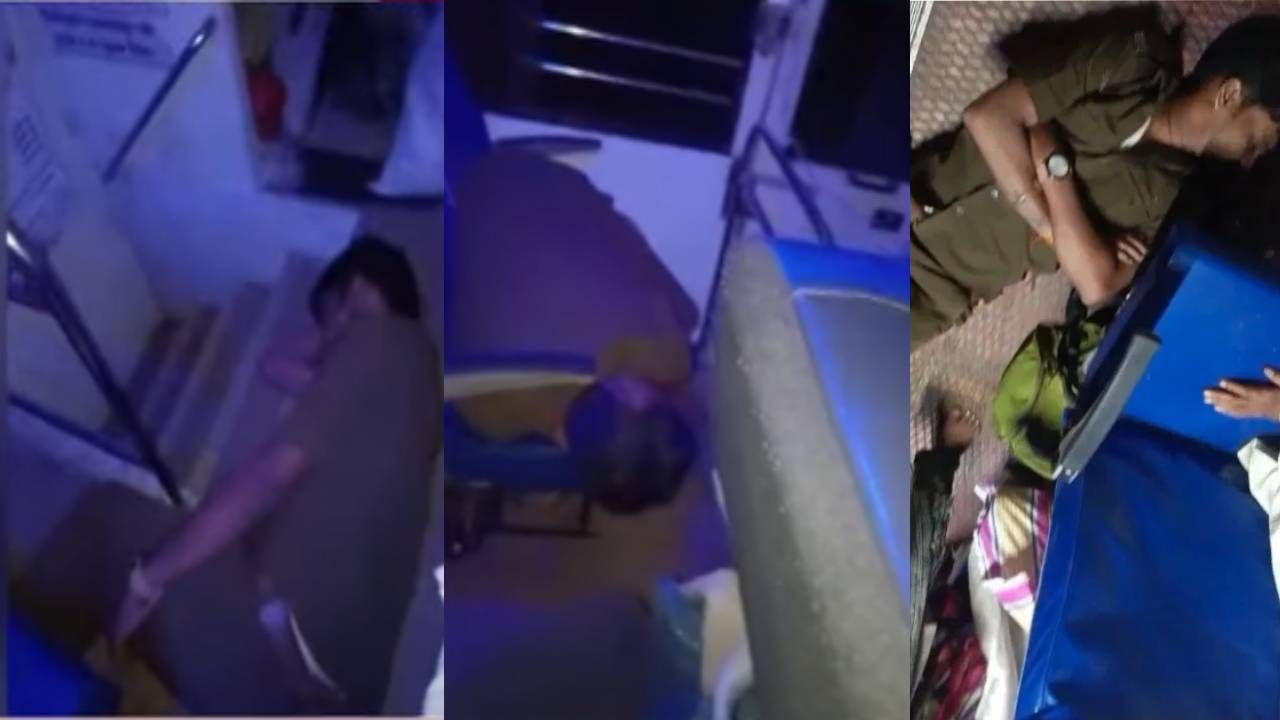 MSRTC Bus : ऑन ड्युटी 'लालपरी'त चढली झिंग... दारूच्या नशेत चालक अन् वाहक, पुढे काय घडलं बघा Video MSRTC Bus : ऑन ड्युटी 'लालपरी'त चढली झिंग... दारूच्या नशेत चालक अन् वाहक, पुढे काय घडलं बघा Video