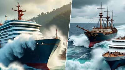 त्सुनामीत समुद्रात अडकलेल्या जहाजांसोबत काय होतं?