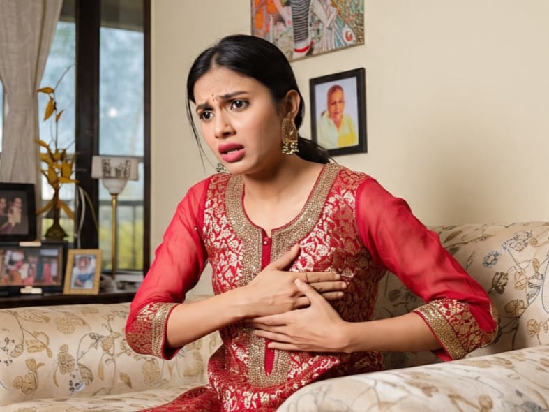 हार्ट अटॅक म्हणजेच हृदयविकाराचा झटका येण्याचे प्रमाण चांगलेच वाढले आहे. विशेष म्हणजे पुरुषांसोबतच महिलांनाही हार्ट अटॅक येत आहे. त्याची कारणंही वेगवेगळी आहेत. (सांकेतिक फोटो, फोटो सौजन्य- मेटा एआय)