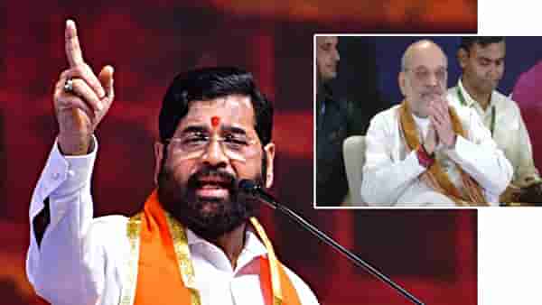 Eknath Shinde : आपके नाम से हर शख्स… शिंदेंचा ‘तो’ एक शेर अन् शाहांच्या टाळ्या, जय गुजरातही म्हणाले