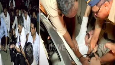 Jitendra Awhad : नितीन देशमुख पोलिसांच्या ताब्यात, पोलिसांनी आव्हाडांना गाडीखालून खेचत काढलं बाहेर, रात्री काय घडलं?