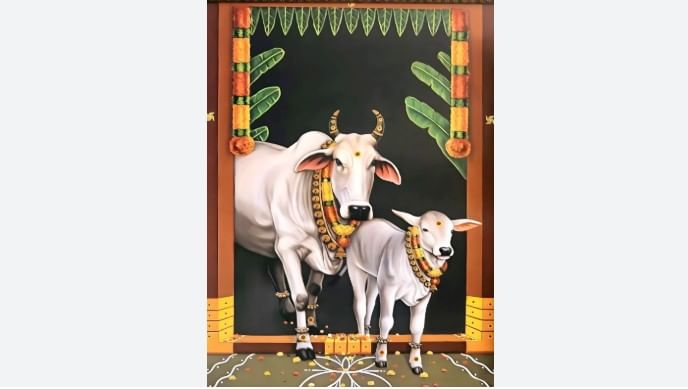 कामधेून गायीचा फोटो पश्चिम दिशेला लावल्यास कुटंबातील नातेसंबंध चांगले राहतात तसेच सर्वांमध्ये सामंजस्य राहते, असे वास्तूशास्त्राच्या नियमानुसार सांगितले जाते. कामधेनू गायीला हिंदू पौराणिक कथांमध्ये फार महत्त्व देण्यात आलेले आहे.