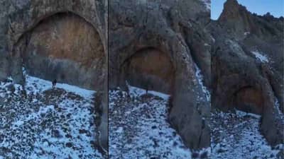 मोठी बातमी! डोंगरात आढळला रहस्यमयी दरवाजा, समोर दिसताच संशोधकही चक्रावले