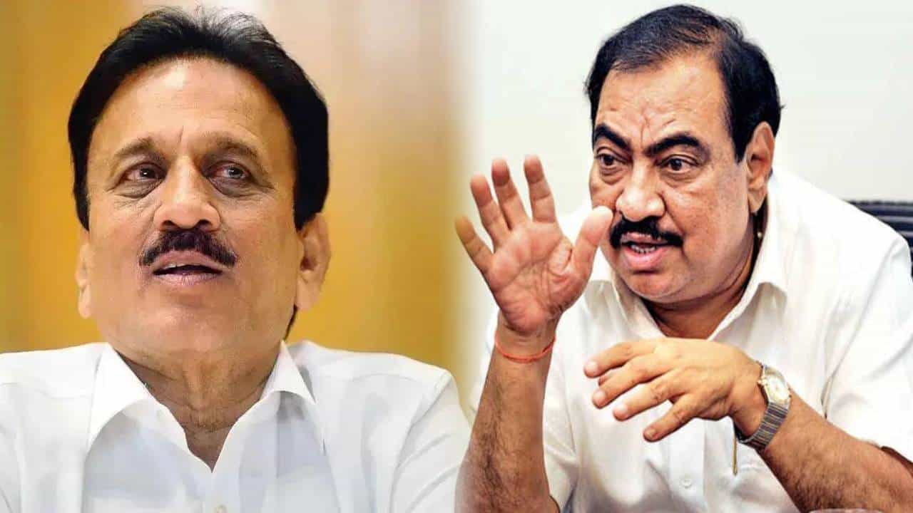 Eknath Khadse : गिरीश महाजनांचं नाव महिलांबाबत... चारित्र्यावर शिंतोडे उडवणाऱ्या आमदाराला खडसेंनी केलं गप्प