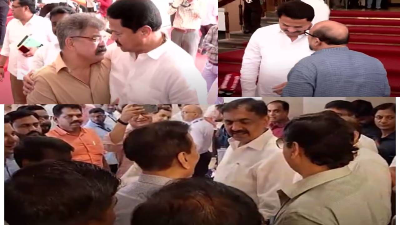Maharashtra Assembly : नाना पटोले अन् आव्हाडांची गळाभेट, तर गिरीश महाजन, मुंडे अन् जयंत पालटांमध्ये गप्पा, बघा नेमकं काय झालं?