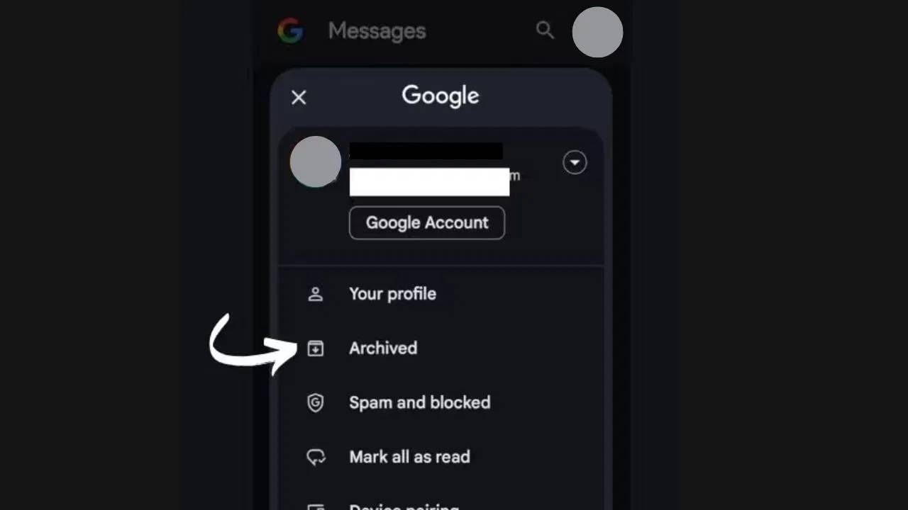 स्टेप 2 : यानंतर, आर्काइव्ह पर्याय निवडा.