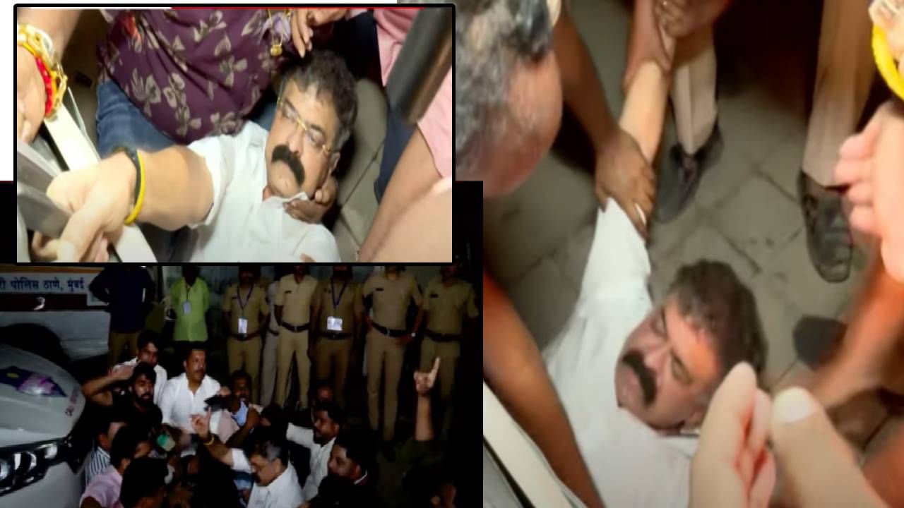 Vidhan Bhavan Rada : विधानभवनाच्या लॉबीतील राड्याचे रात्रभर पडसाद, पोलिसांच्या गाडीसमोरच ठिय्या अन्...