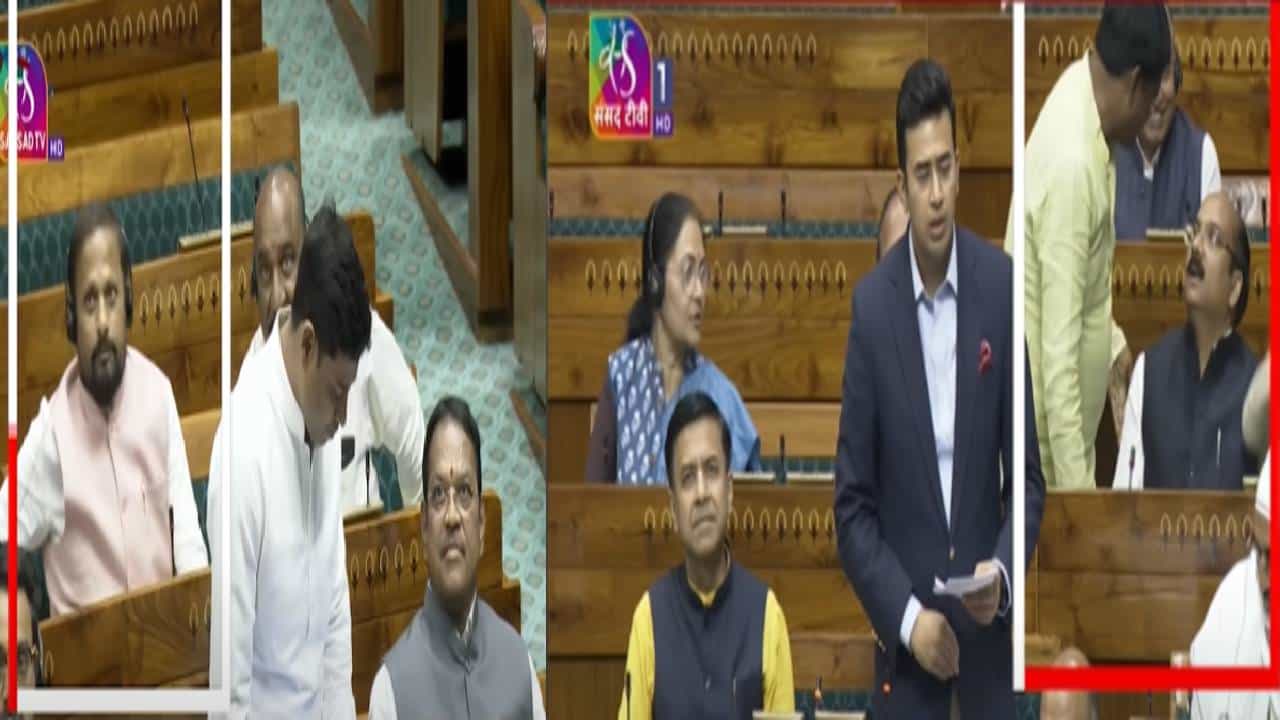 VIDEO : नव्या संसदेत मोठ-मोठ्या स्क्रिन, TV वर झळकण्यासाठी खासदारांची धडपड तर बघा... कुठं जागेवरून वाद तर कुठं....