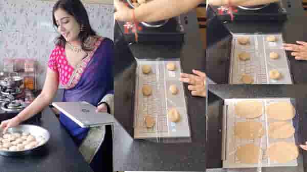 Gopi Bahu 2.0 : ही तर नवी गोपी बहू ! लॅपटॉप घेऊन लाटल्या पुऱ्या.. व्हिडीओ पाहून खो-खो हसाल..